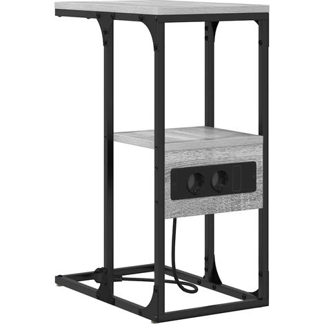 Maison Exclusive - Armadio da Notte con cassetto Grigio sonoma 41.5 x 26 x 60.5 cm