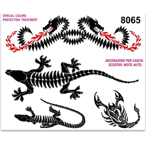 Adesivi Sticker Animali Tribali, 14 x 16 cm (1/4)