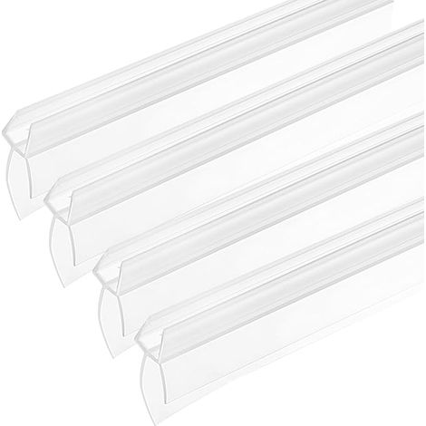 Shower Door Seal, 40 cm Curved Bottom Bathroom Shower Door Seal, Shower Wall Seal, Waterproof Shower Seal Glass 4-6 mm Thick (H-20 mm) (1/5)