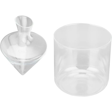 1000-ml-Glaskaraffe mit Eisbehälter und Belüfter für Wein, Cocktails und Champagner, ideal für die Hausbar. (1/5)
