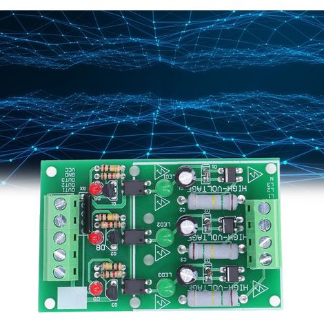 3-Kanal-Optokopplermodul 220 V AC, 220 V Optokoppler-Isolationserkennung, 220 V Spannung kompatibel mit speicherprogrammierbaren Steuerungen. (1/5)