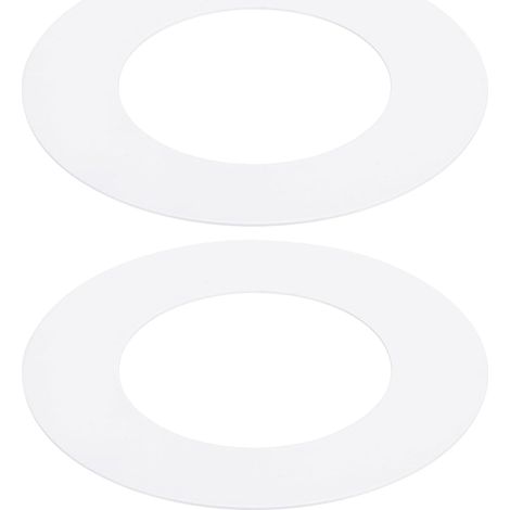 2.76" ID 4.53" OD Gaffe Rings for Recessed Light, 2 Pack Bright White Gaffe Trim Ring Lighting Fixture for Ceiling Wall Recessed Canete Luminaires (1/5)