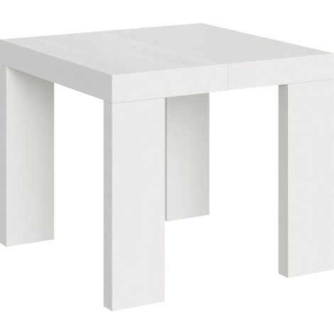 Tavolo Allungabile 90-246x90x77 cm Roxell bianco frassino (1/4)