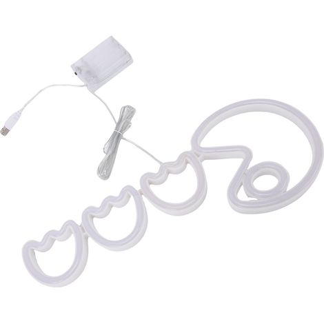 Panneau lumineux LED néon pour jeux, décoration murale suspendue pour chambre, maison, fête, éclairage d'ambiance original, jaune rose bleu violet (1/5)