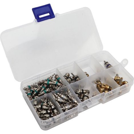 134 noyaux de valve de climatisation compacts et précis pour pneus de voitures, camions, quads et motos (1/5)