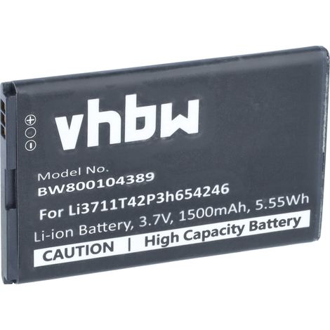 vhbw Akku kompatibel mit T-MOBILE 4G Mobile Hotspot, Cymbal Z320, MF61 Hotspot Handy Smartphone Telefon (1500 mAh, 3,7 V, Li-Ion) (1/5)