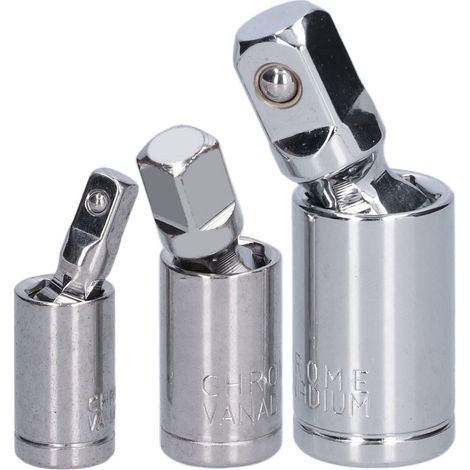 Adaptateur de douille à Joint universel, outil de Conversion en acier au Chrome Vanadium pour clé à cliquet 1/2 3/8 1/4 3 pièces (1/5)