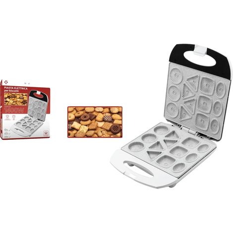 Máquina para hacer galletas, bandejas antiadherentes para hornear, calentamiento por ambos lados, 6108 (1/2)