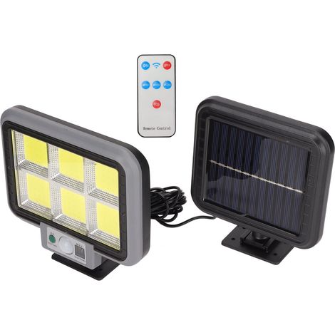 Projecteur solaire étanche à détecteur de mouvement 150 COB, idéal pour porche, cour ou garage. (1/5)