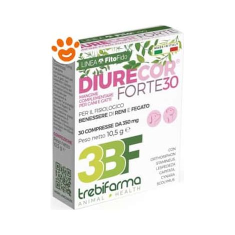 Trebifarma Dog & Cat Diurecor Forte - Confezione 30 Compresse -