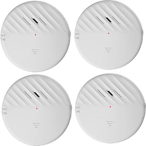 Alarme de fenêtre de Porte avec capteur de Vibration Blanc 4 Packs 125dB Détecteur de cambriolage Fin et Fin avec indicateur LED à sensibilité réglable pour la sécurité à Domicile (1/5)