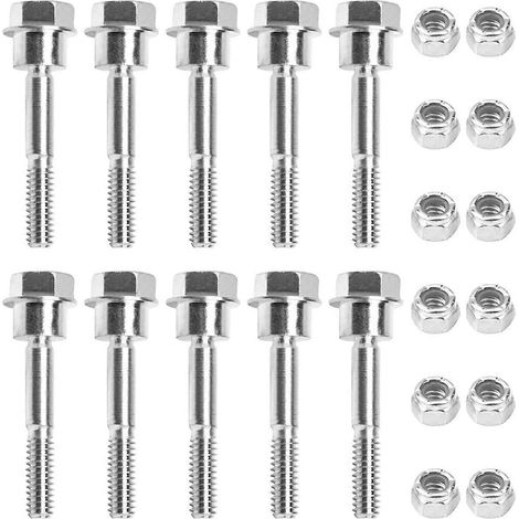 Lot de 10 580790401 souffleuse à neige Throwers Shear broches boulon et écrou pour AYP 2 Stage neige souffleur (1/5)