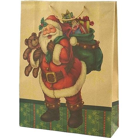 sacchetto regalo a tema natalizio