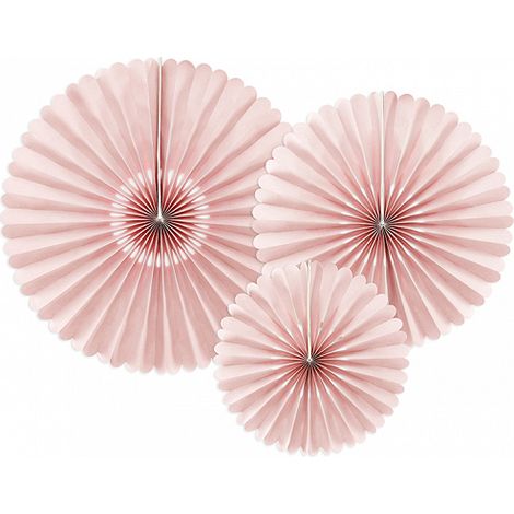 Rosettes décoratives, rose sale, 3 pièces. (1/3)