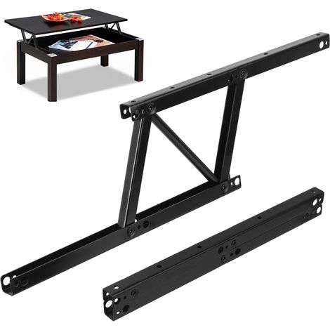1 Paire Charnières à Ressort pour Table Basse Pliante, Charniere Table Basse Relevable de 88 Lbs, Lift Up Ressort Charnière Mécanisme pour Tables et Accessoires de Montage de Meubles (1/5)