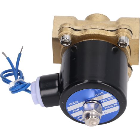 Électrovanne 2W normalement fermée, corps en laiton et noyau cuivre, pour eau gaz huile, 3/4 pouce DC12V (1/5)