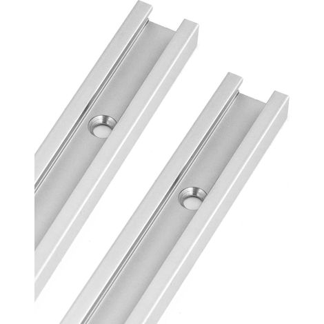 2 Pièces T-Track T-Slot 600 mm Aluminium, Rail à Onglet T pour Scie à Table, Défonceuse et Outils de Travail du Bois (1/5)