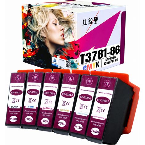 Inchiostro Inkdigo T3781-T3786 compatibile con la stampante Epson ExpressionPhotoHDXP-15000, certificato TÜV. (1/5)
