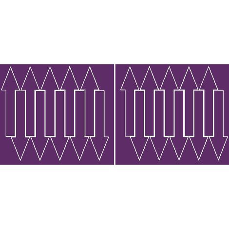 Autocollants flèche 15x4cm, lot de 20, violet mat