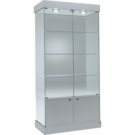Vetrina Alta con Luci L93xP46xH188 cm Cristalli Temperati Ante Battenti art OF121BS (1/2)