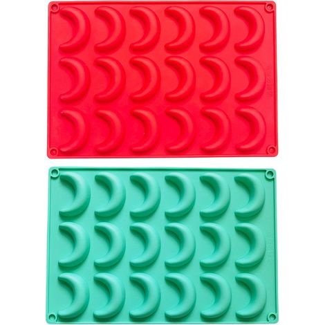Moule à Pâtisserie Silicone Vanillekipferl - 2x Moule à Pâtisserie Silicone Vanillekipferl – 18 Formes par Tapis – Résistant à la Chaleur jusqu'à 230°C – Flexible & Antiadhésif (1/5)