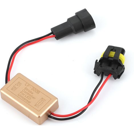 Unidad de control de luz estroboscópica intermitente continua LF-300B 9005 9006 9012 para faros antiniebla LED, luz pequeña (1/3)