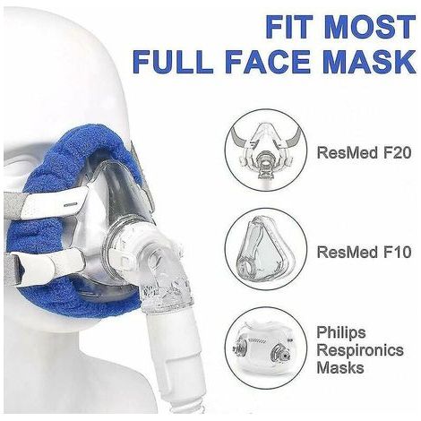 Alovez – Lot de 4 doublures de masque CPAP souples – Confort en coton – Réduit les irritations cutanées – Compatible avec masques CPAP (1/4)