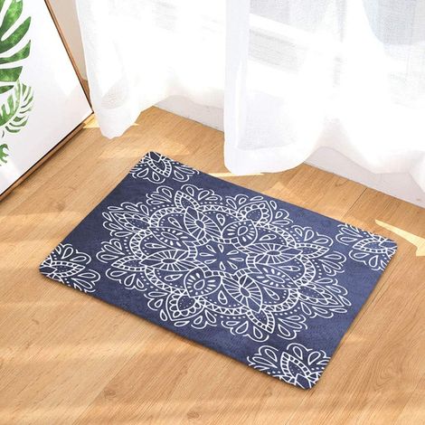 Schnelltrocknende, wasserabsorbierende Badematte/Küchenmatte/Schlafzimmermatte (Blumenmuster 12-15,7 x 23,6 Zoll / 40 x 60 cm)