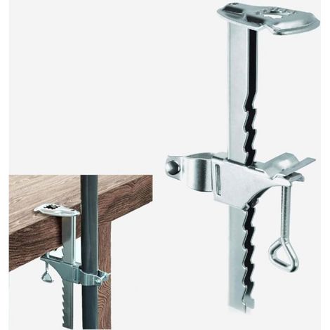 Support Parasol - Aluminium - Pour Balustrade ou Table - Diamètre Parasol 25 à 38 mm - Réglable Sans Perçage - 1 Pièce