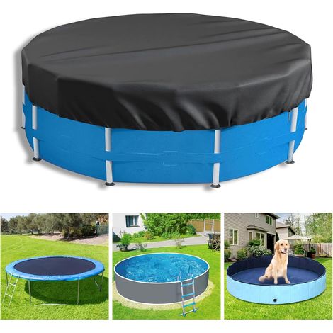 Bâche de Piscine Ronde Oxford indéchirable pour piscines Hors-Sol Idéal pour étanche et étanche à la poussière 366 cm