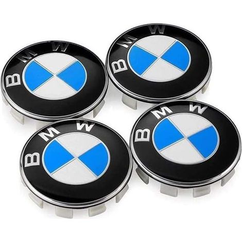 4 Pièces 68MM Auto Cache Moyeux pour BMW Cache Moyeux Centre de Jante Capuchons Centre Roue Badge Accessoires de décoration de Forme (1/5)