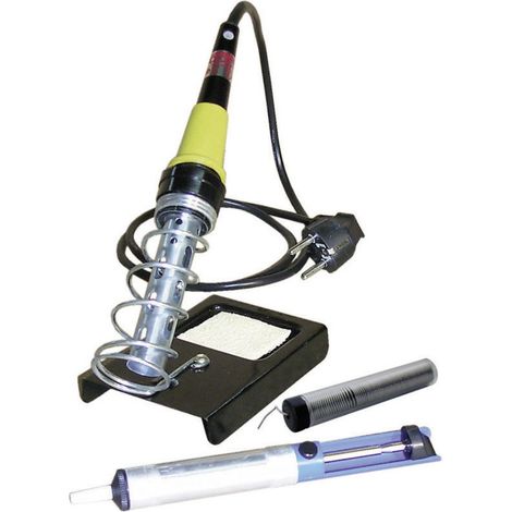 Velleman K/SOLD2N Lötkolben-Set 230 V 25 W   inkl. Lötzinn, inkl. Ablage, inkl. Entlötsaugpumpe