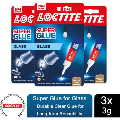 Loctite Glass Bond High-Quality Super Glue for Durable Glass Repairs 3g, 3 Pack (1/5)