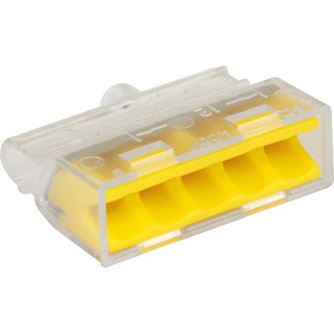 Schachtel mit 100 transparenten Steckverbindern – 5 Anschlüsse – EUROHM – 70055 (1/2)