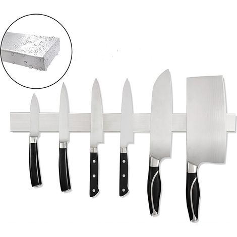 Support Magnetique Pour Couteaux - Acier Inoxydable 40 cm - Montage Murale - Cuisine Bureau Atelier - 1 Piece (1/5)