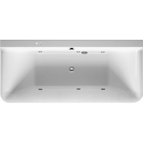 Vasca idromassaggio Duravit P3 Comforts VW 184 l 180x80 bianco, 2 schienali Jet-Syst