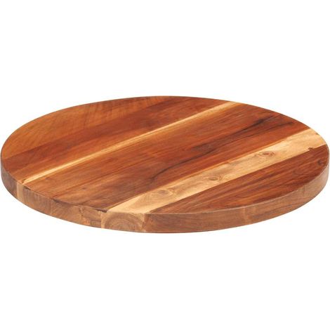Dessus de table bois massif d'acacia rond 25-27 mm 40 cm