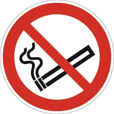 Symbole d’interdiction ASR A1.3/DIN EN ISO 7010 défense de fumer plastique