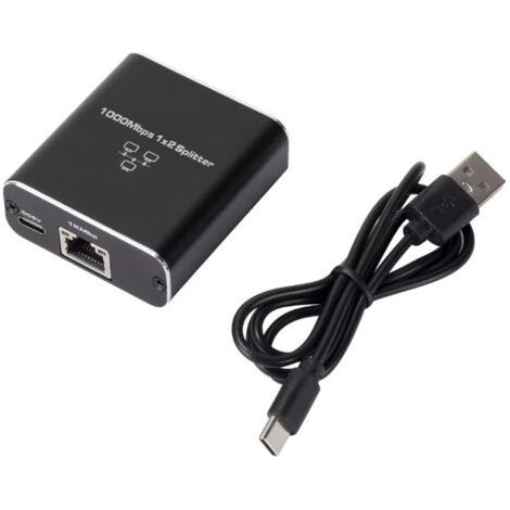 Commutateur RJ45 2 ports 1000 Mbps réseau 1 à 2 Gigabit Ethernet répartiteur pour ordinateur commutateur routeur décodeur TV (1/5)