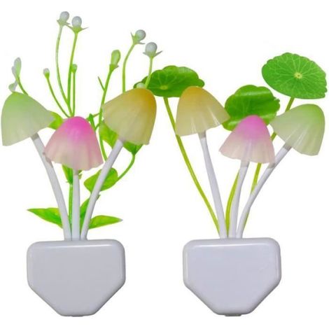 Lot de 2 Veilleuses LED en Silicone colorées avec capteur de champignons pour adultes et enfants 110V/220V bon marché Mul VEILLEUSE (1/3)