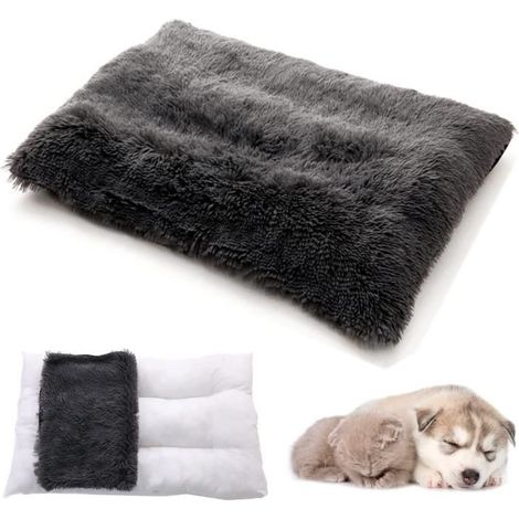 Panier chien, Corbeille pour chien en peluche, lavable et antidérapant pour chiens et chats - 50356cm - GRIS (1/4)
