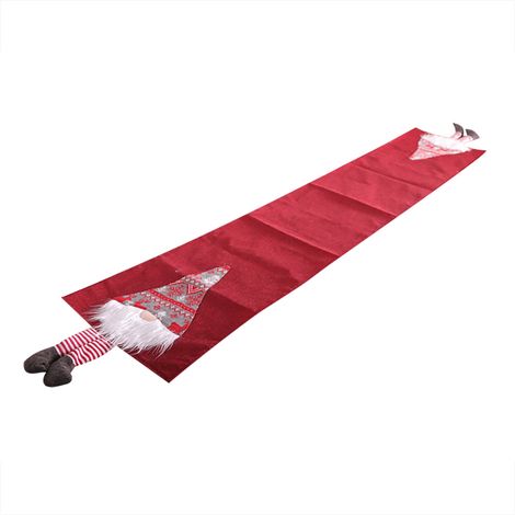 Chemise De Table De Noël - 180 X 35 Cm - Coton Polyester - Décoration De Table Festive Pour Salle À Manger Et Extérieur - 1 Pièce