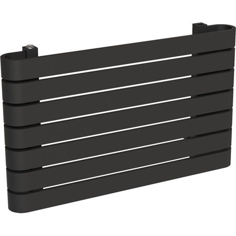 Radiateur Eau Chaude Lames Horizontales LEMINA en acier noir mat 1/2' NOYON ET THIEBAULT 50x80 cm - 516 Watt (1/5)