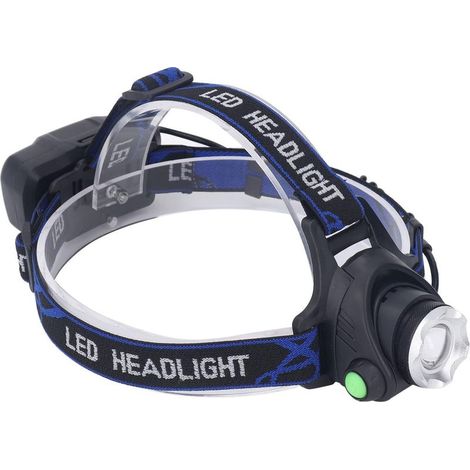 1 Lampe Frontale LED Zoom,Télescopique,Batterie 18650,Camping,Pêche,Travail (1/5)