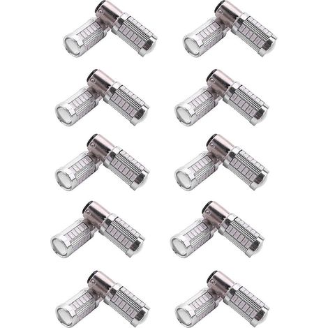 20 unidades rojas 1157 P21/5W Bay15D Super Brillantes 33 SMD 5630 5730 Luces de freno para automóvil Faro antiniebla 21/5W()