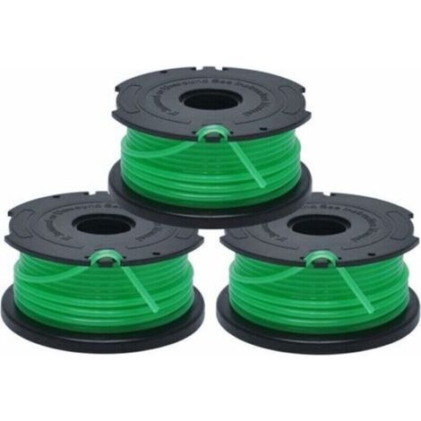 Bobines de Rechange pour Coupe-Bordures. Bobine A Déroulement Automatique. 3 x 6 m de Fil en Nylon et Résistant. Fil de ⌀2 mm Fontainebleau Lot de 3 Vert (1/4)