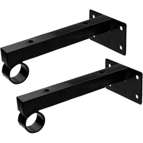 Shelf Brackets, Industrial Square Floating Shelf Brackets, Retro Wall Mounted Picture Brackets, for Living Room Bathroom Garage, 150MM (1/5)