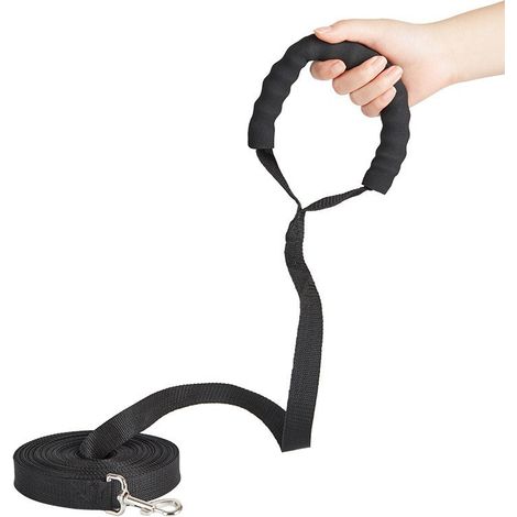 Laisse de dressage pour chien de 20 m avec poignée rembourrée, longue laisse en nylon solide pour l'entraînement à l'obéissance/suivi/rappel, grande ligne pour animaux de compagnie une pièce (1/4)