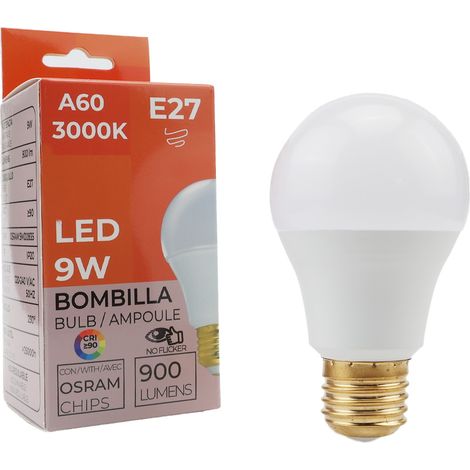 Pack 10 ampoules LED OSRAM E27 9 W 900 lm sans scintillement