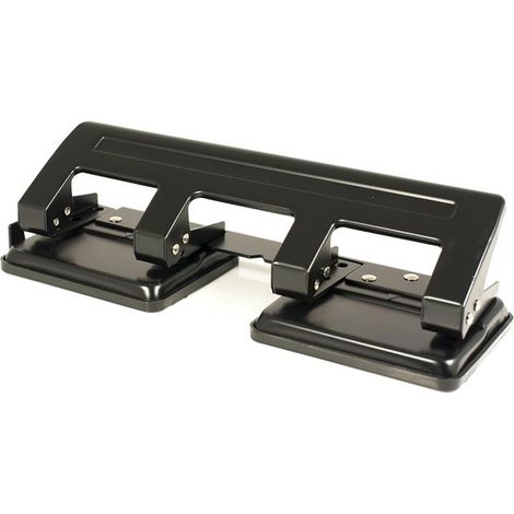Perforatrice premium a 4 fori con guida di arresto per 20 fogli, nera (1/2)
